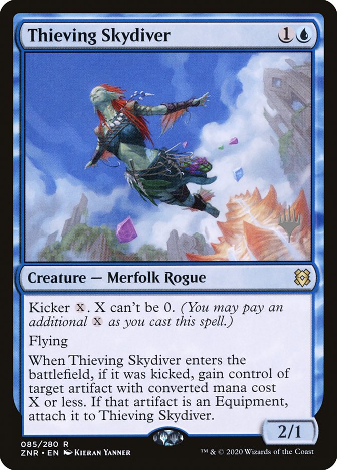 Thieving Skydiver (Promo Pack) [Zendikar Rising Promos] | Galactic Gamez