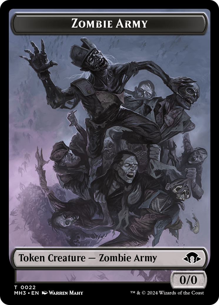 Phyrexian Germ // Zombie Army Double-Sided Token [Modern Horizons 3 Tokens] | Galactic Gamez