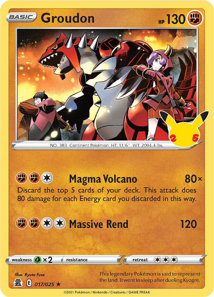 Groudon (017/025) [Celebrations: 25th Anniversary] | Galactic Gamez