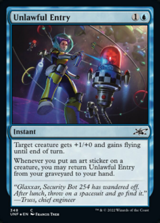 Unlawful Entry (Galaxy Foil) [Unfinity] | Galactic Gamez