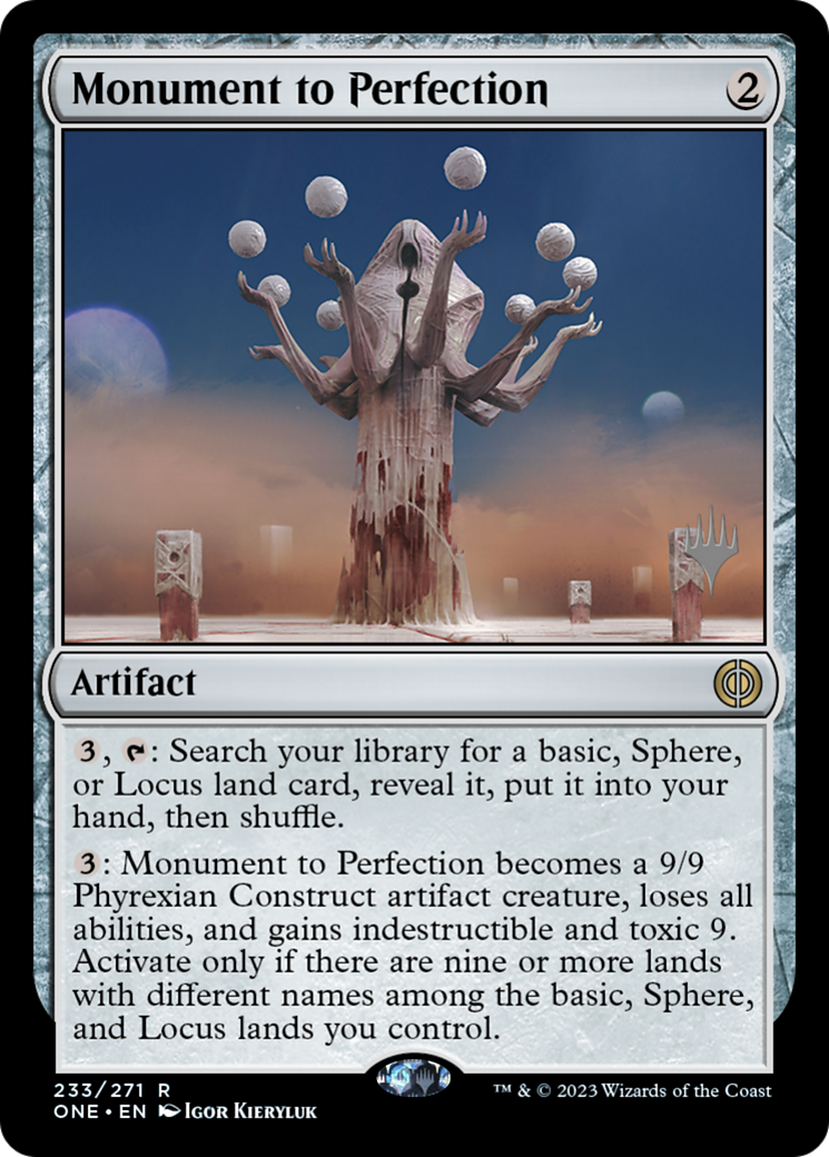 Monument to Perfection (Promo Pack) [Phyrexia: All Will Be One Promos] | Galactic Gamez