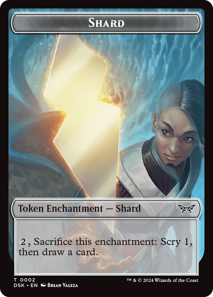 Glimmer // Shard Double-Sided Token [Duskmourn: House of Horror Tokens] | Galactic Gamez