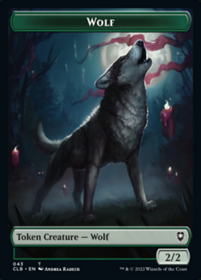 Wolf // Insect Double-Sided Token [Commander Legends: Battle for Baldur's Gate Tokens] | Galactic Gamez