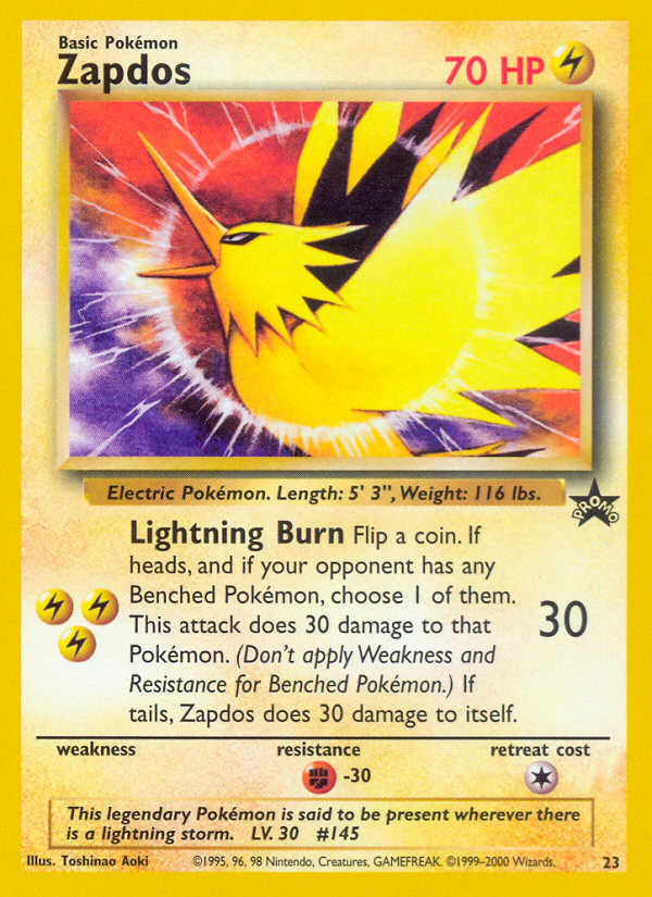 Zapdos (23) [Wizards of the Coast: Black Star Promos] | Galactic Gamez