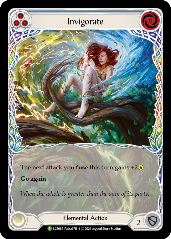 Invigorate (Blue) [LGS082] (Promo)  Rainbow Foil | Galactic Gamez