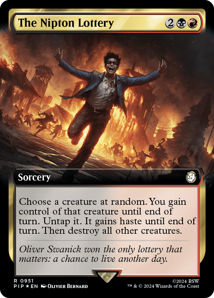 The Nipton Lottery (Extended Art) (Surge Foil) [Fallout] | Galactic Gamez