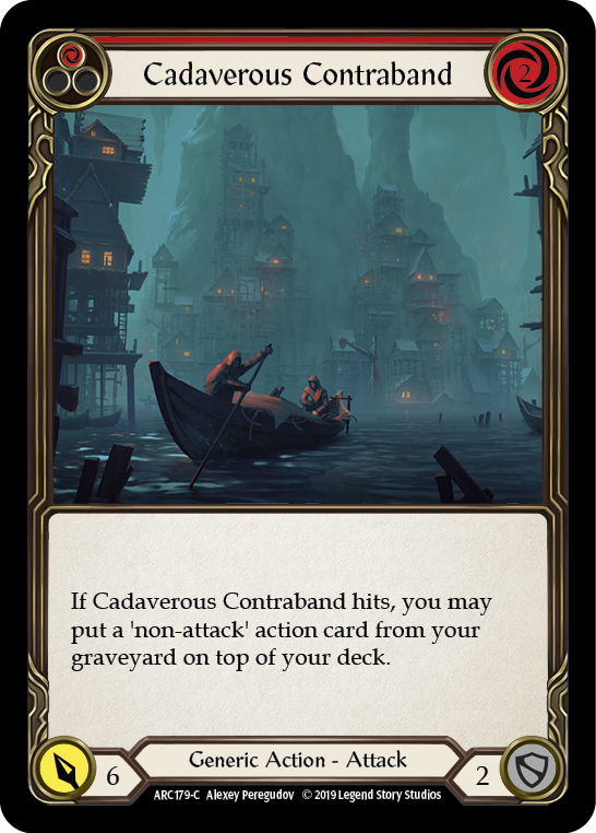 Cadaverous Contraband (Red) [ARC179-C] (Arcane Rising)  1st Edition Rainbow Foil | Galactic Gamez