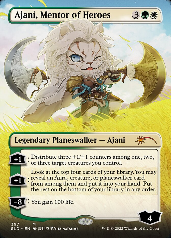 Ajani, Mentor of Heroes (Borderless) [Secret Lair Drop Series] | Galactic Gamez