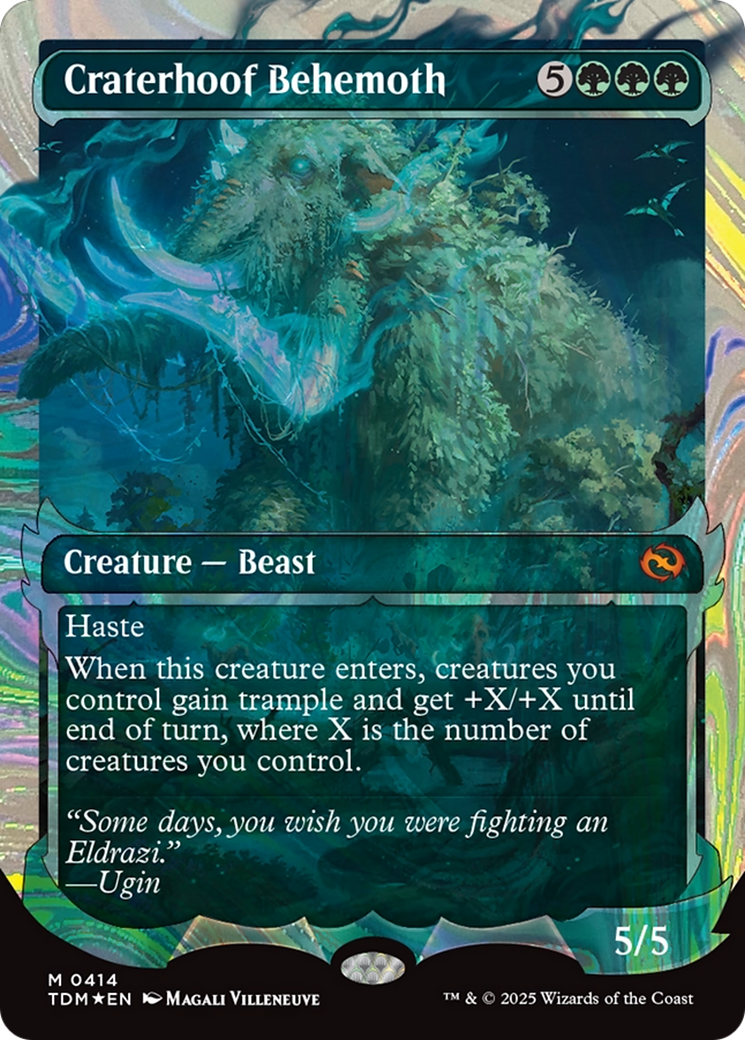 Craterhoof Behemoth (Showcase) (Halo Foil) [Tarkir: Dragonstorm] | Galactic Gamez