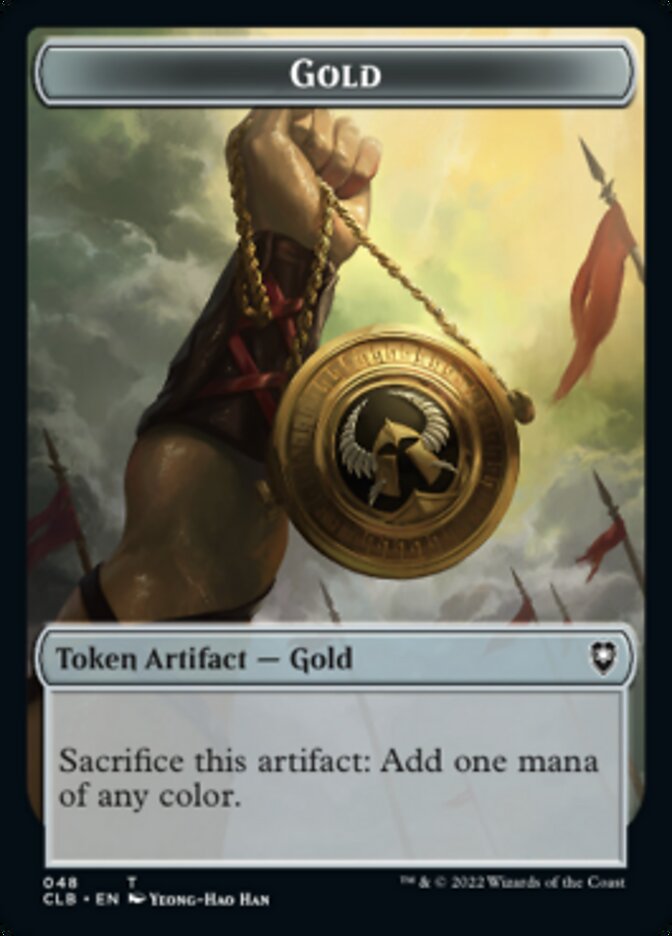 Gold // Dragon Double-Sided Token [Commander Legends: Battle for Baldur's Gate Tokens] | Galactic Gamez