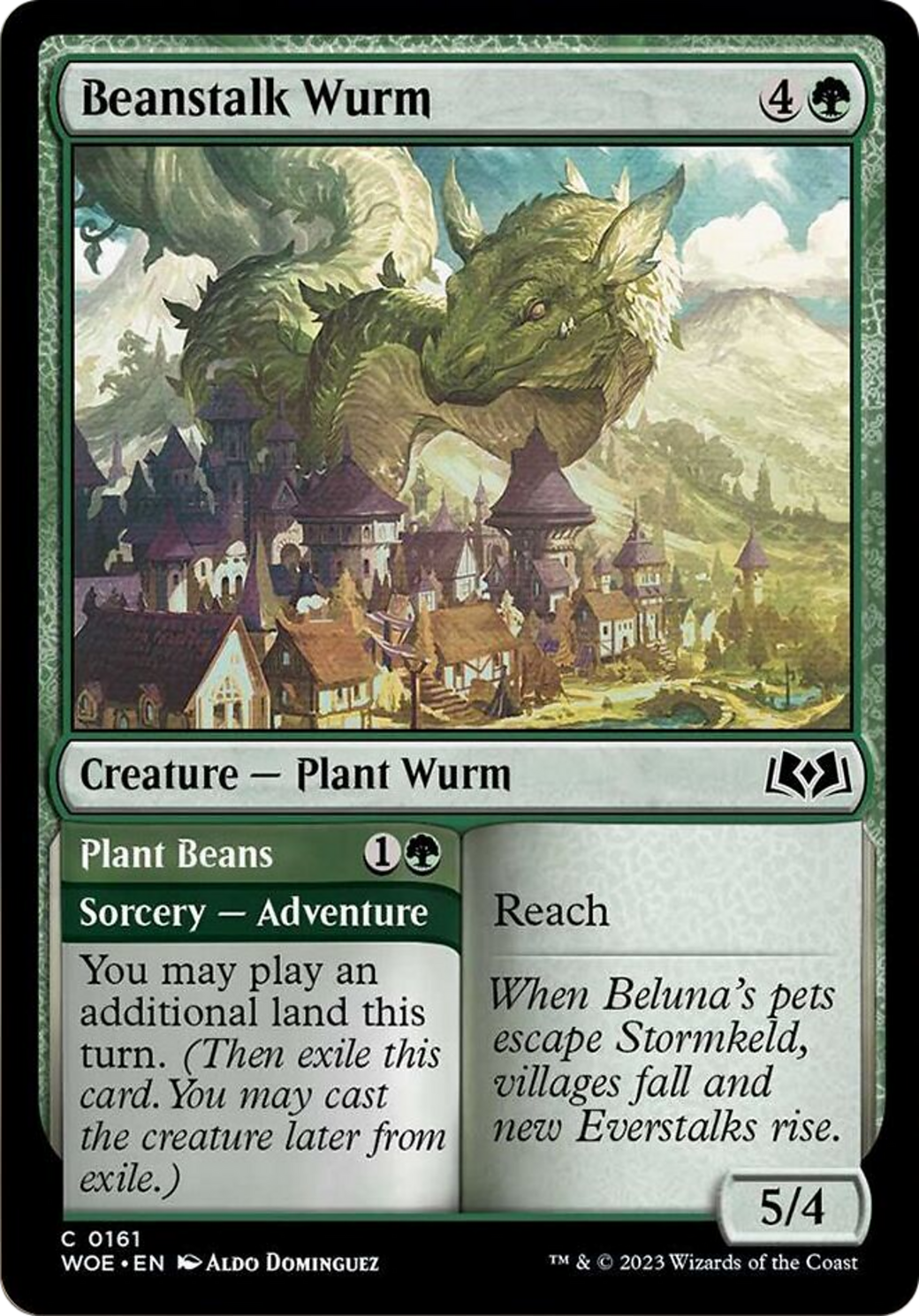 Beanstalk Wurm // Plant Beans [Wilds of Eldraine] | Galactic Gamez