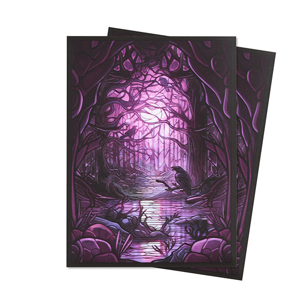 Arcane Fortress - Card Sleeves: Standard- Matte Art- Stained Glass- Decaying Swamp (100 ct) | Galactic Gamez