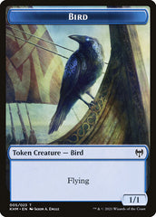 Elf Warrior // Bird Double-Sided Token [Kaldheim Tokens] | Galactic Gamez