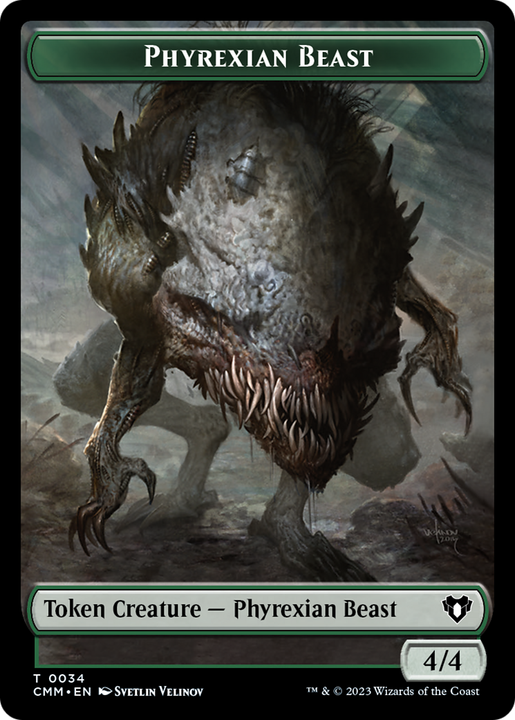 Phyrexian Beast Token [Commander Masters Tokens] | Galactic Gamez