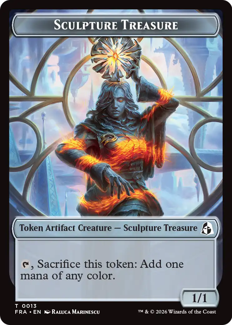 Sculpture Treasure // Beast Double-Sided Token [Reality Fracture Tokens] | Galactic Gamez