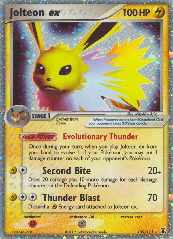 Jolteon ex (109/113) [EX: Delta Species] | Galactic Gamez