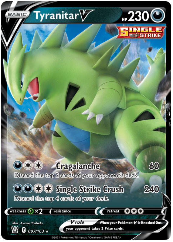 Tyranitar V (097/163) [Sword & Shield: Battle Styles] | Galactic Gamez