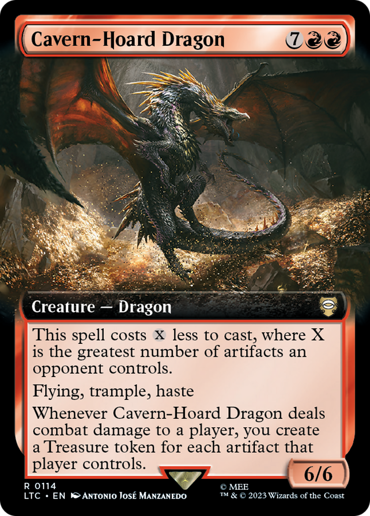 Cavern-Hoard Dragon (Extended Art) [The Lord of the Rings: Tales of Middle-Earth Commander] | Galactic Gamez