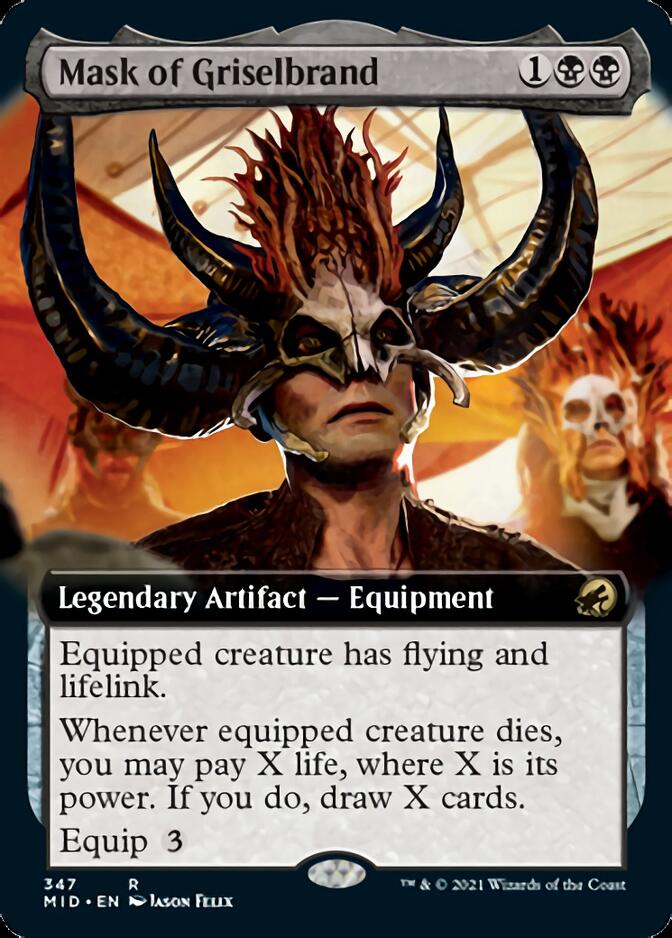 Mask of Griselbrand (Extended Art) [Innistrad: Midnight Hunt] | Galactic Gamez