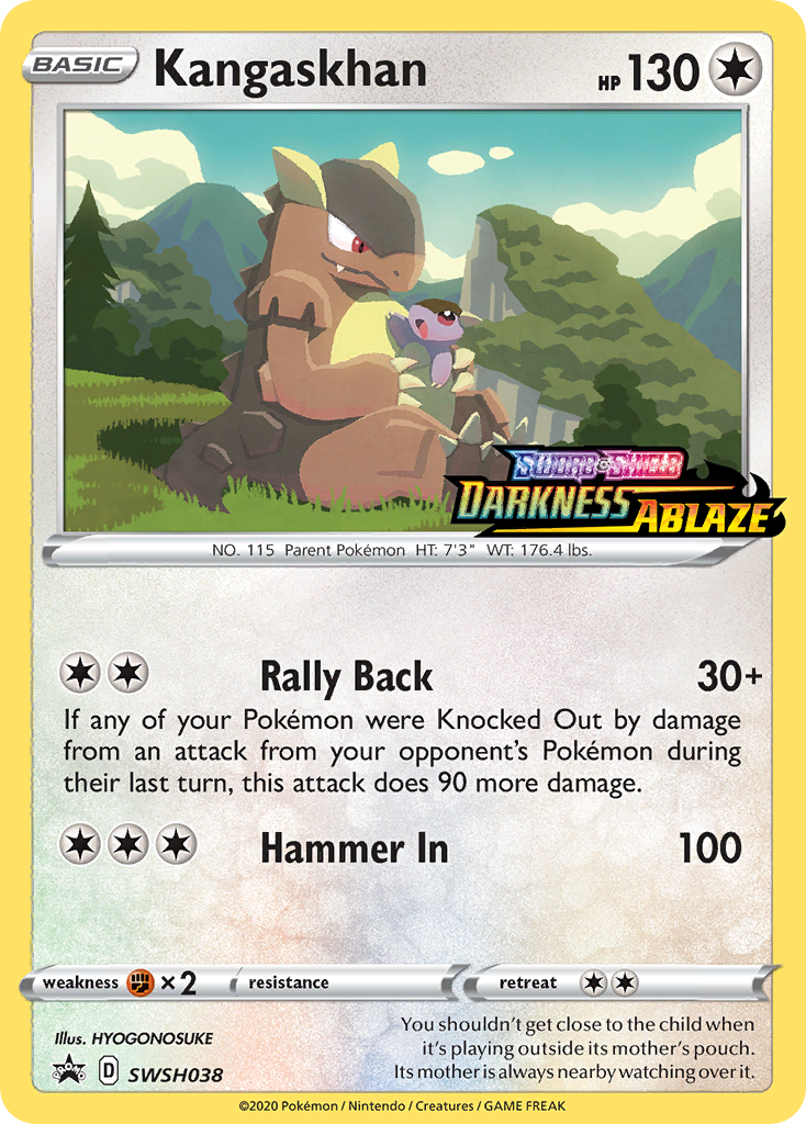 Kangaskhan (SWSH038) (Prerelease Promo) [Sword & Shield: Black Star Promos] | Galactic Gamez