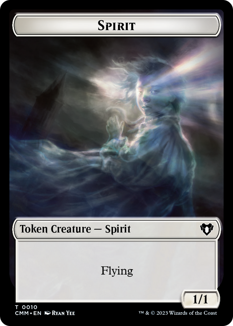 Spirit Token (10) [Commander Masters Tokens] | Galactic Gamez