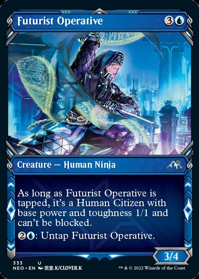 Futurist Operative (Showcase Ninja) [Kamigawa: Neon Dynasty] | Galactic Gamez