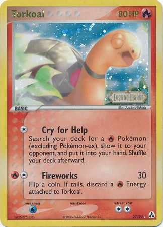 Torkoal (27/92) (Stamped) [EX: Legend Maker] | Galactic Gamez