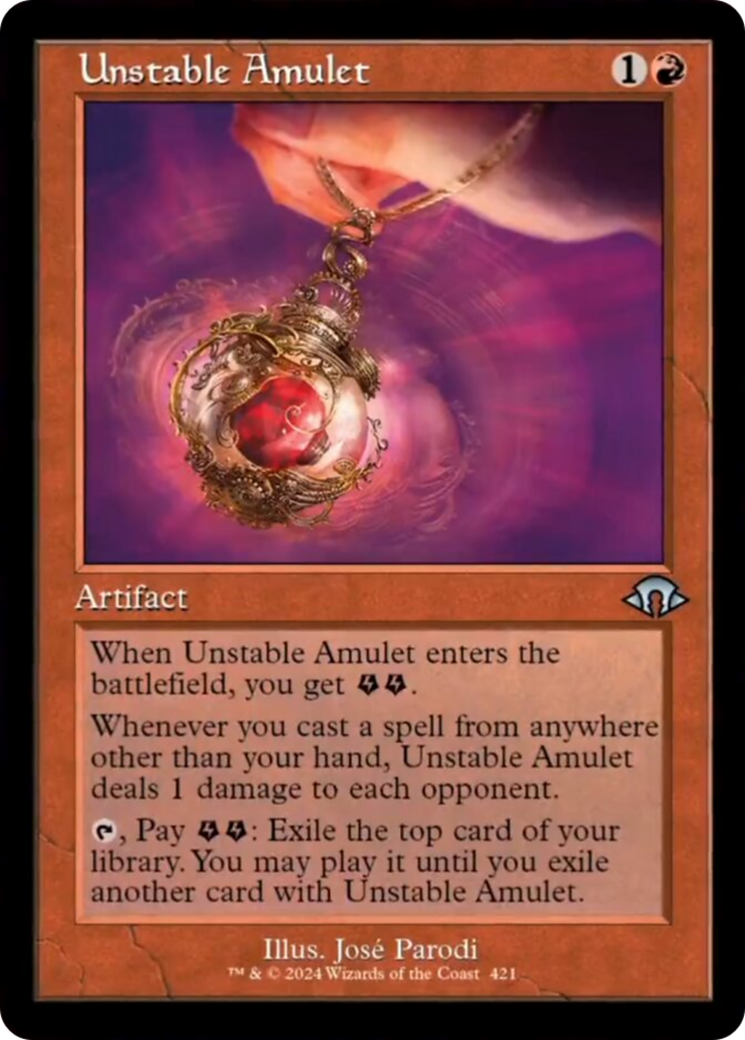 Unstable Amulet (Retro) [Modern Horizons 3] | Galactic Gamez