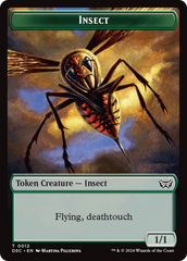 Insect (0012) // Spider Double-Sided Token [Duskmourn: House of Horror Commander Tokens] | Galactic Gamez