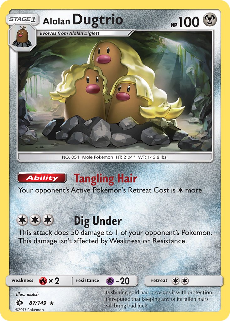 Alolan Dugtrio (87/149) (Cosmos Holo) (Blister Exclusive) [Sun & Moon: Base Set] | Galactic Gamez