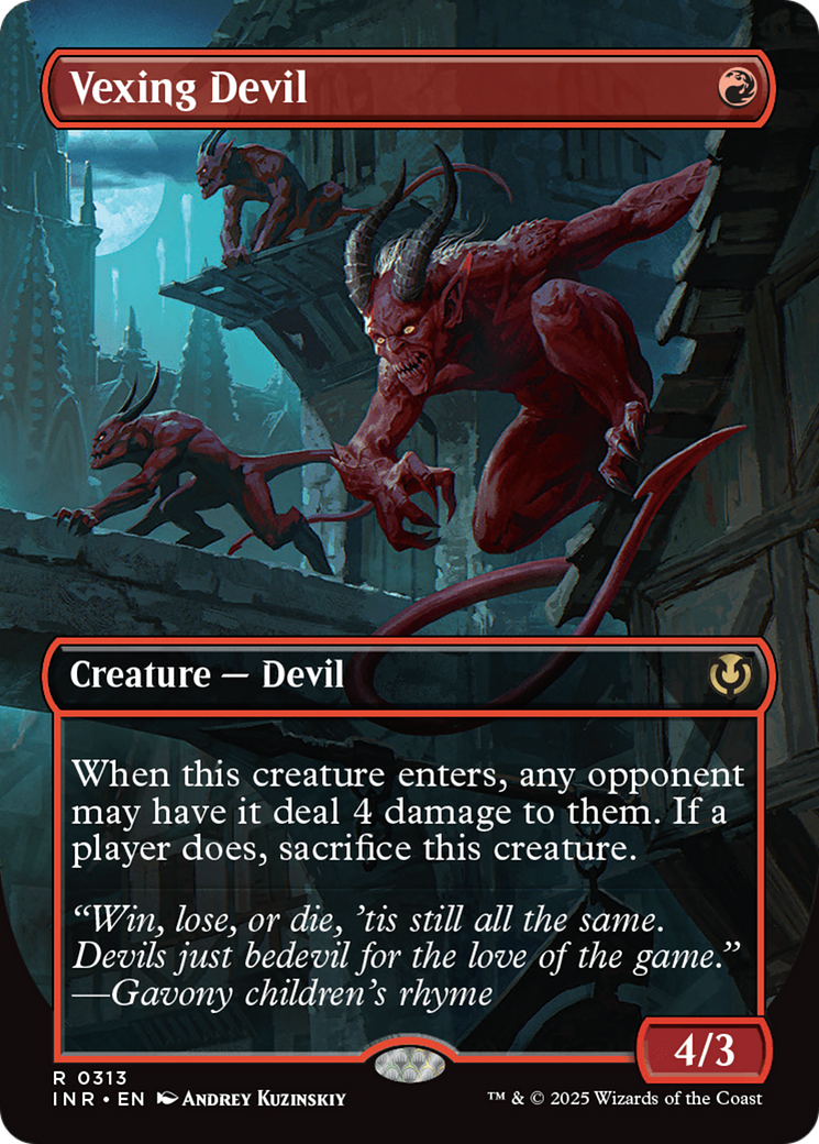 Vexing Devil (Borderless) [Innistrad Remastered] | Galactic Gamez