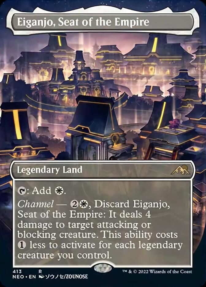 Eiganjo, Seat of the Empire (Borderless Alternate Art) [Kamigawa: Neon Dynasty] | Galactic Gamez