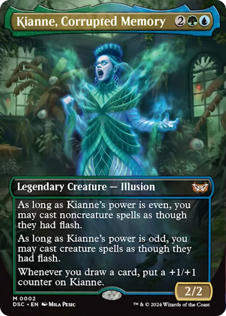Kianne, Corrupted Memory (Borderless) [Duskmourn: House of Horror Commander] | Galactic Gamez