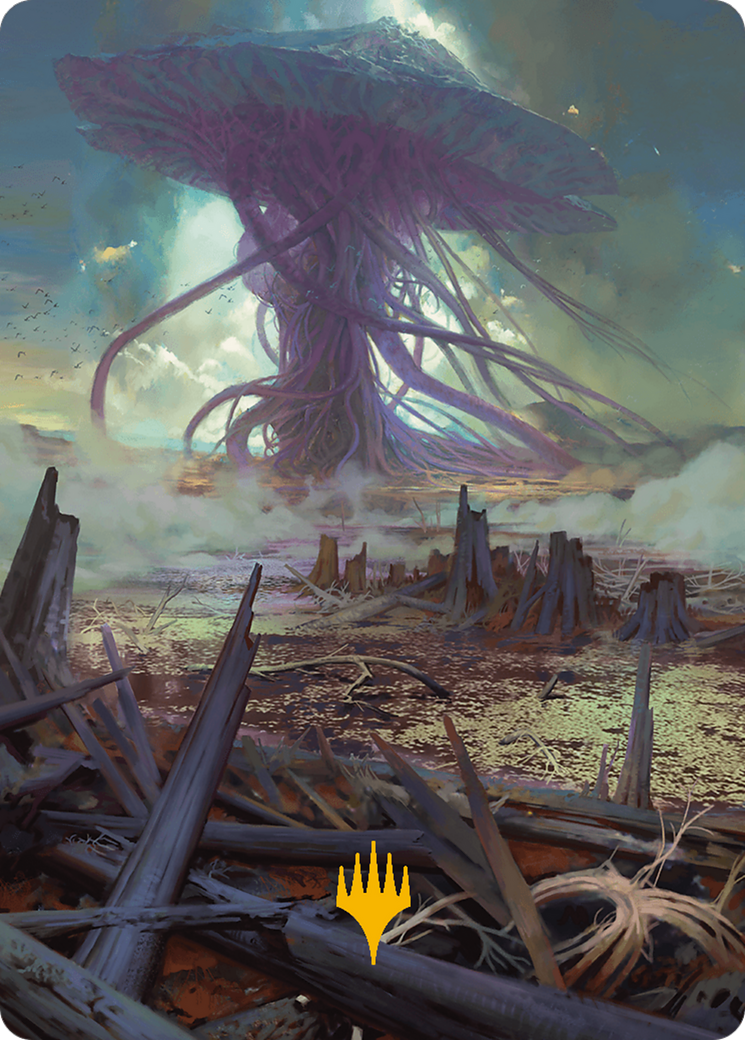 Swamp Art Card (Gold-Stamped Planeswalker Symbol) [Modern Horizons 3 Art Series] | Galactic Gamez