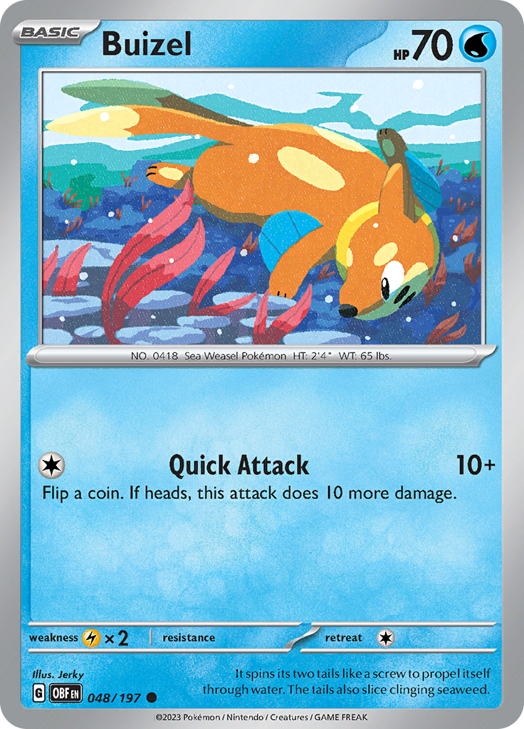 Buizel (048/197) [Scarlet & Violet: Obsidian Flames] | Galactic Gamez