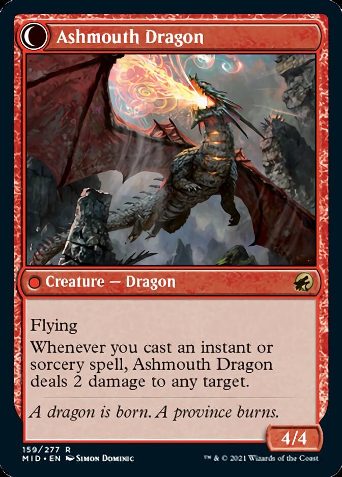 Smoldering Egg // Ashmouth Dragon [Innistrad: Midnight Hunt] | Galactic Gamez