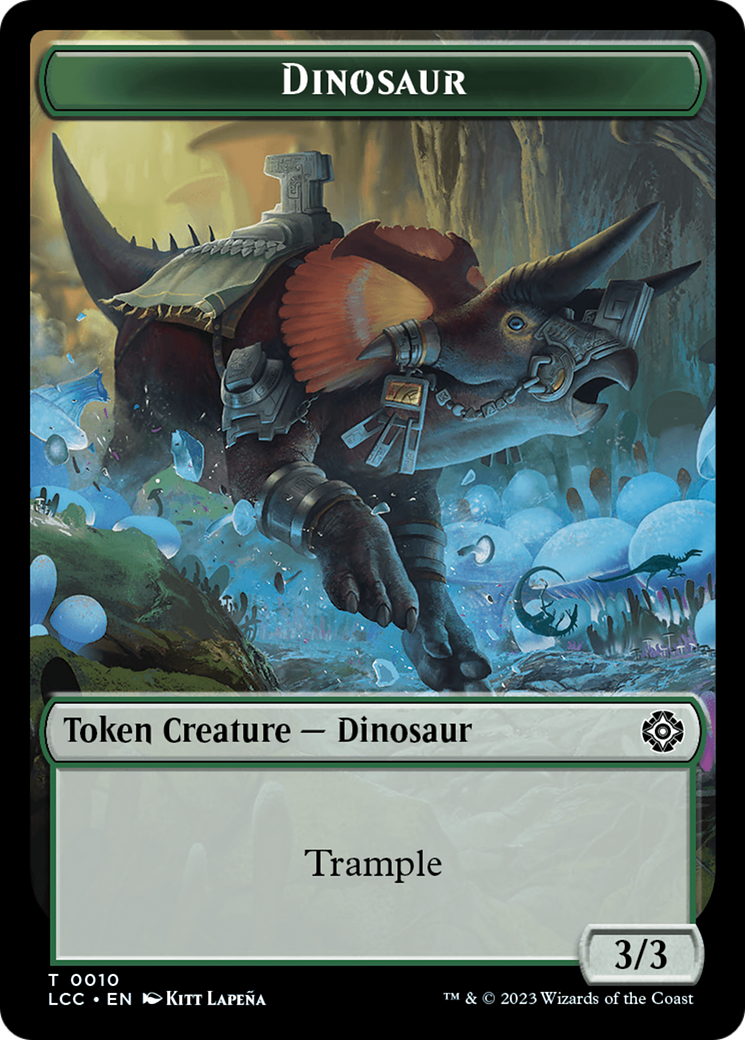 Dinosaur Beast // Dinosaur Double-Sided Token [The Lost Caverns of Ixalan Commander Tokens] | Galactic Gamez