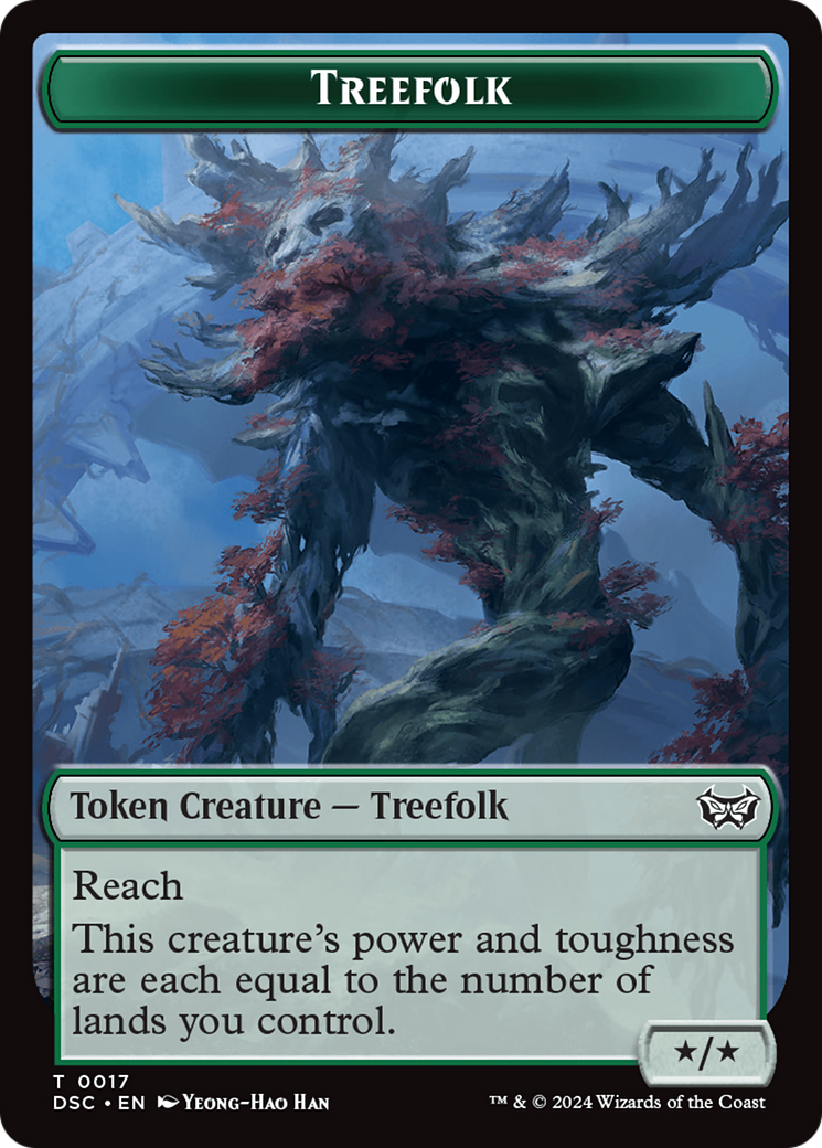 Treefolk // Spider Double-Sided Token [Duskmourn: House of Horror Commander Tokens] | Galactic Gamez