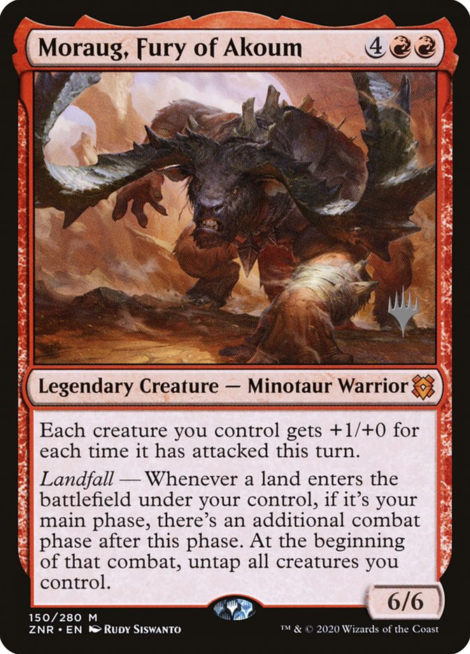 Moraug, Fury of Akoum (Promo Pack) [Zendikar Rising Promos] | Galactic Gamez