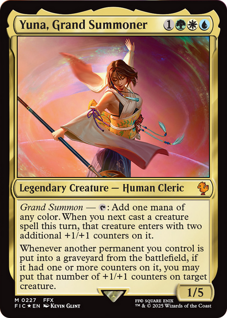 Yuna, Grand Summoner (Surge Foil) [FINAL FANTASY Commander] | Galactic Gamez