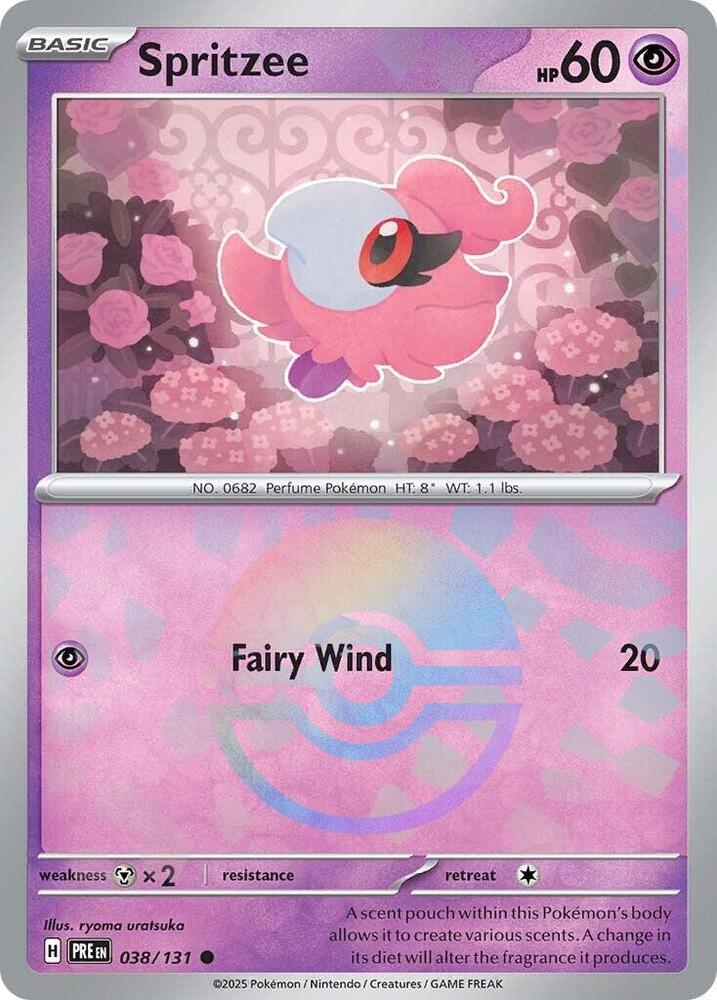 Spritzee (038/131) (Poke Ball Pattern) [Scarlet & Violet: Prismatic Evolutions] | Galactic Gamez