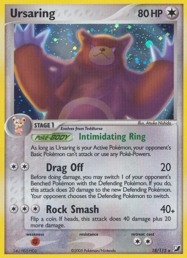 Ursaring (18/115) [EX: Unseen Forces] | Galactic Gamez