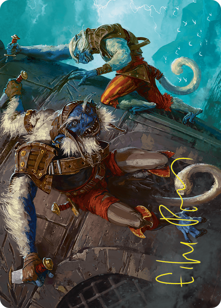 Goblin Boarders Art Card (11/54) (Gold-Stamped Signature) [Foundations Art Series] | Galactic Gamez