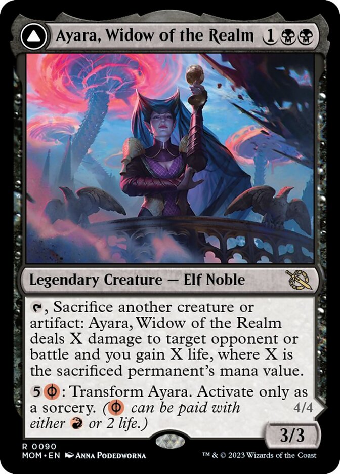 Ayara, Widow of the Realm // Ayara, Furnace Queen [March of the Machine] | Galactic Gamez