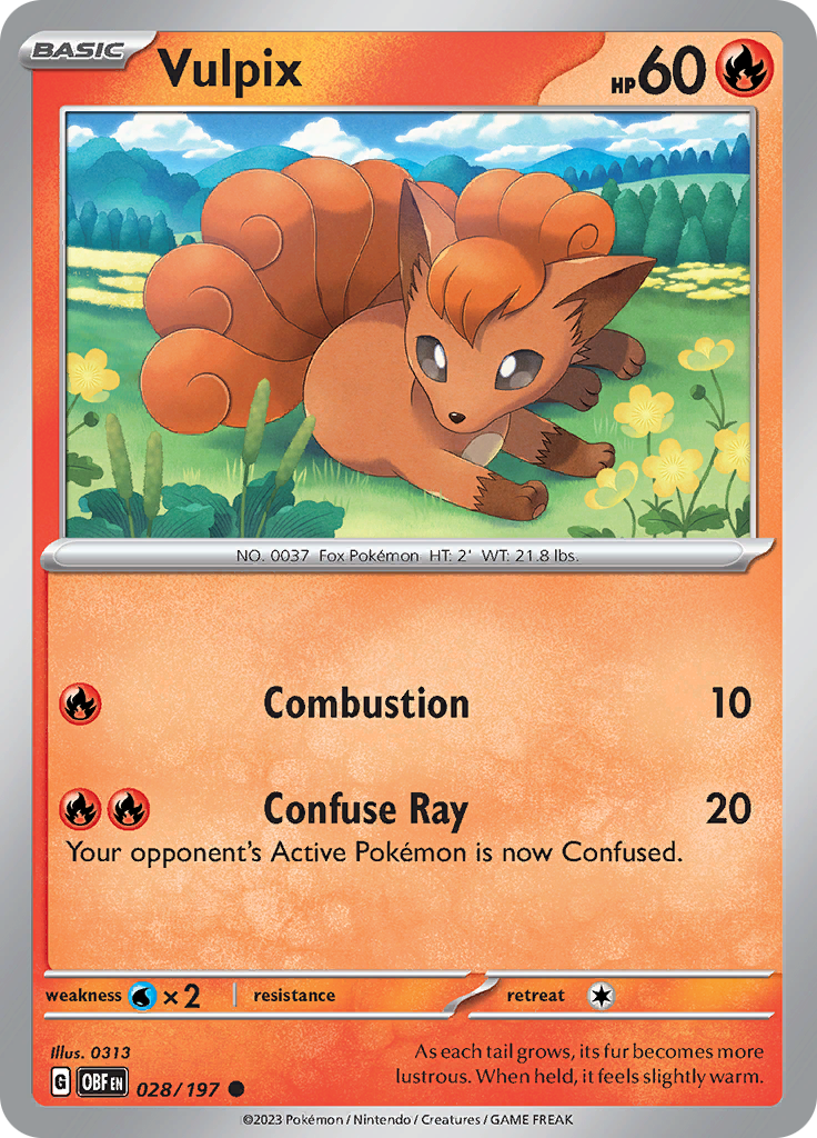 Vulpix (028/197) [Scarlet & Violet: Obsidian Flames] | Galactic Gamez