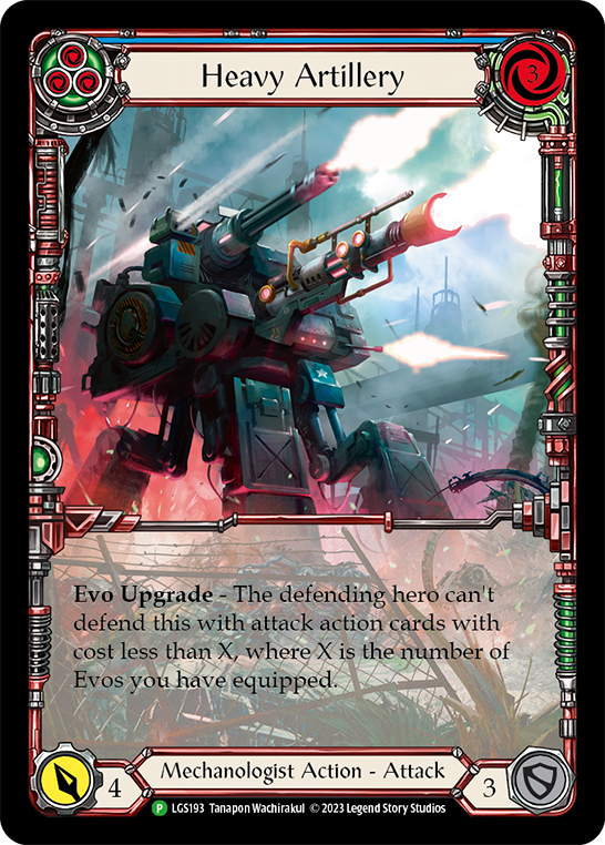 Heavy Artillery (Blue) [LGS193] (Promo)  Rainbow Foil | Galactic Gamez