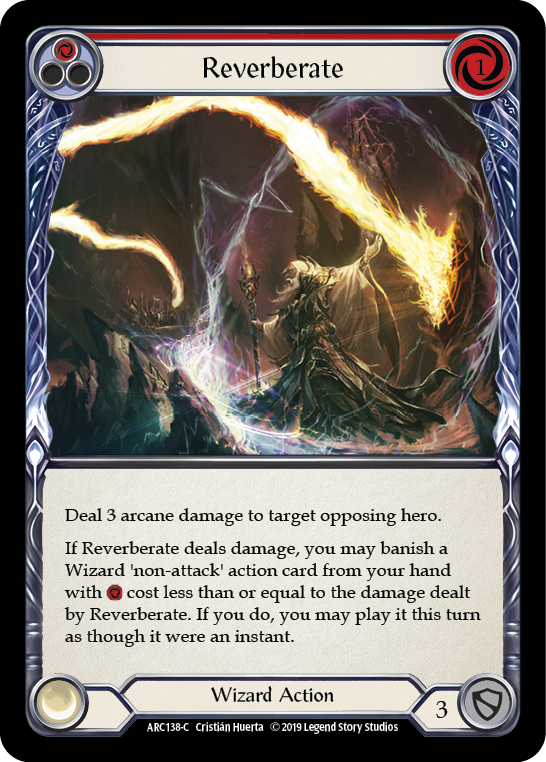 Reverberate (Red) [ARC138-C] (Arcane Rising)  1st Edition Normal | Galactic Gamez