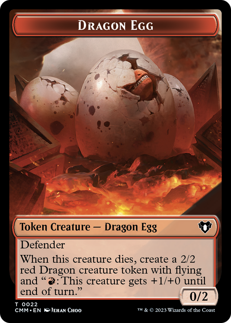 Dragon Egg Token [Commander Masters Tokens] | Galactic Gamez