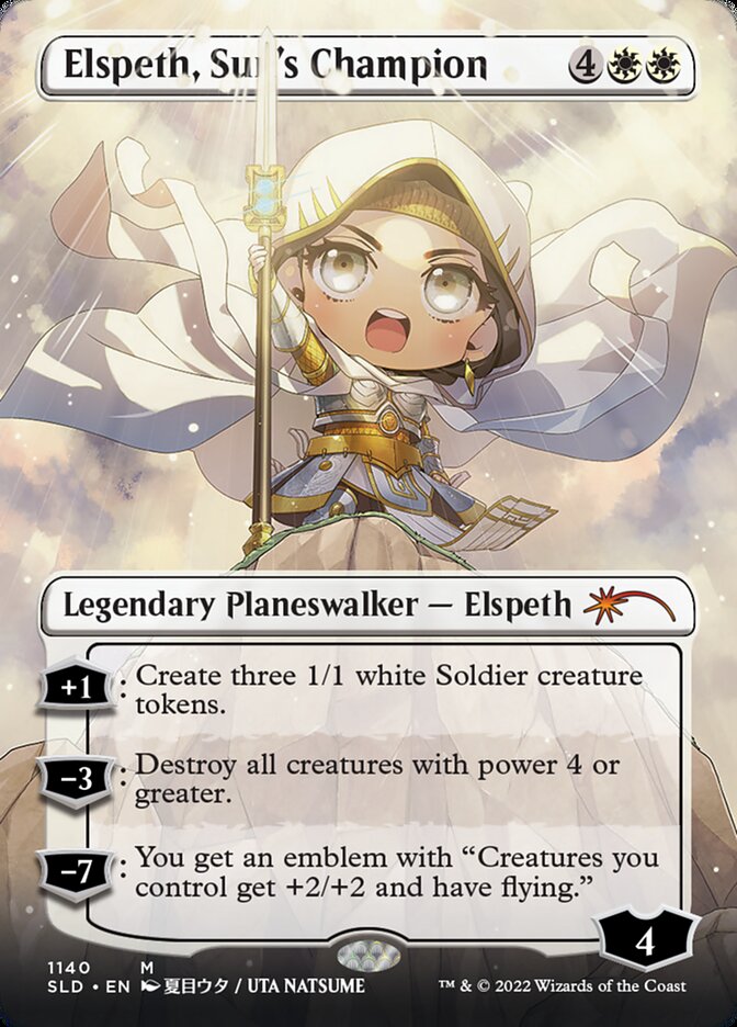 Elspeth, Sun's Champion (Borderless) (1140) [Secret Lair Drop Series] | Galactic Gamez