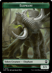 Elephant // Zombie Double-Sided Token [Modern Horizons 3 Commander Tokens] | Galactic Gamez